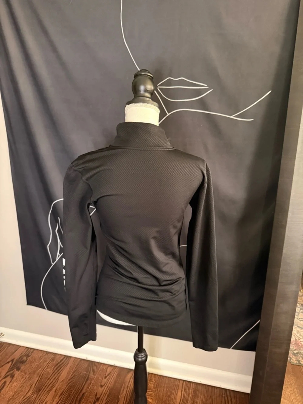 Nike Black Women's Long-Sleeve Quarter Zip Pullover - Picture 6 of 6